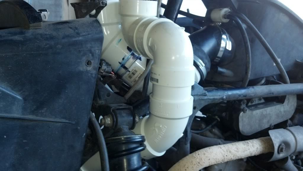 Brute snorkel build with 3" center air intake Kawasaki ATV Forum